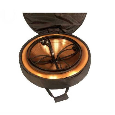 Image of Copper Fire Pit with Folding Stand Spark Screen and Carrying Case