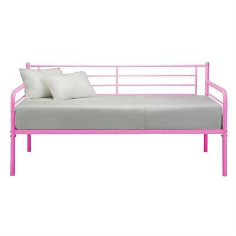 Image of Twin size Stylish Pink Metal Daybed