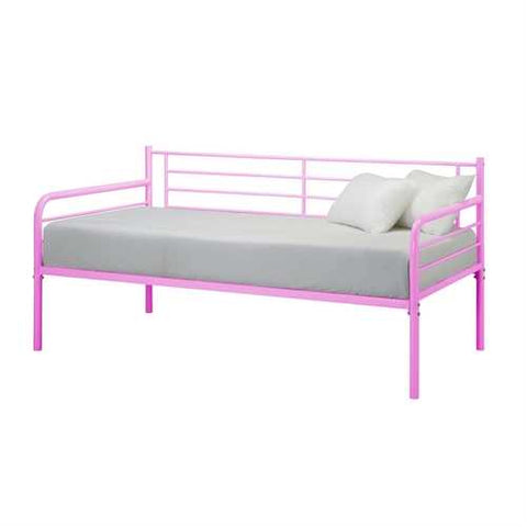 Image of Twin size Stylish Pink Metal Daybed