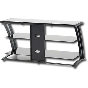 Black Modern Flat Screen Panel TV Stand / Entertainment Center