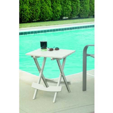 Image of Folding Side Table for Outdoor or Patio Garden in Desert Clay Resin