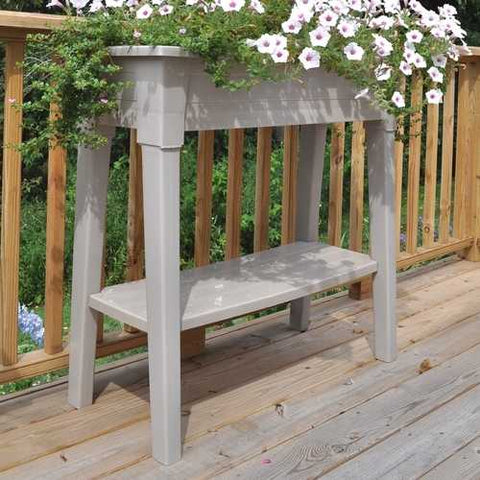 Image of Elevated Planter Box in Desert Gray color Resin - Made in USA