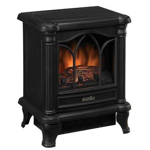 Image of Black Freestanding Electric Stove Style Fireplace Space Heater