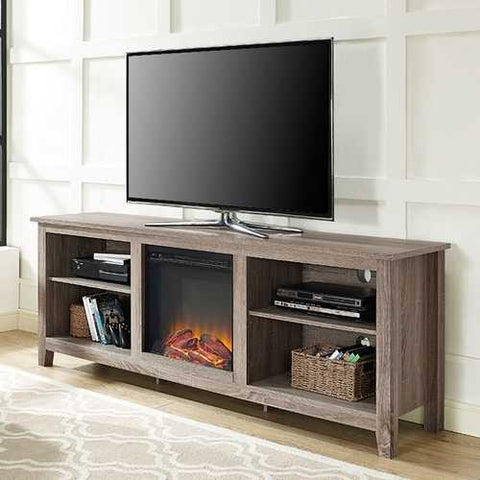 Image of Driftwood 70-inch TV Stand Space Heater Electric Fireplace