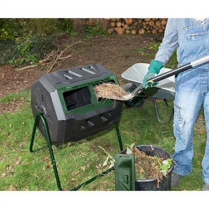 Outdoor 43-Gallon Compost Bin Tumbler for Home Garden Composting