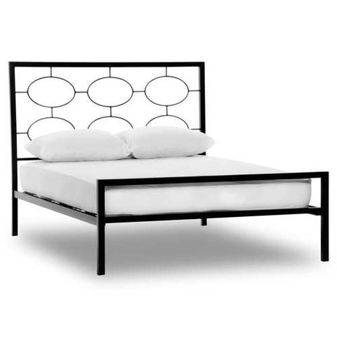 Image of California King size Metal Platform Bed in Graphite - No Box-spring Necessary