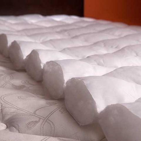 Image of King size Plush Bamboo Baffle Box Stitch Mattress Pad / Topper