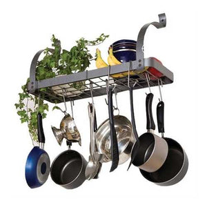 Wall Mounted Metal Kitchen Storage Shelf Pot Rack