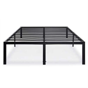 Queen size 18-inch High Rise Heavy Duty Metal Platform Bed Frame with Steel Slats