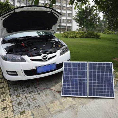 Image of 120 Watt Portable Folding Solar Panel 12V Battery Charger with Charge Controller