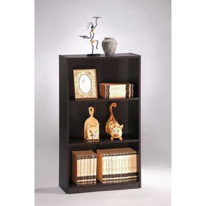 3-Tier Bookcase Storage Shelves in Espresso Finish