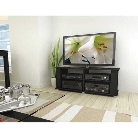 Image of Contemporary Black TV Stand - Fits up to 54-inch TVs