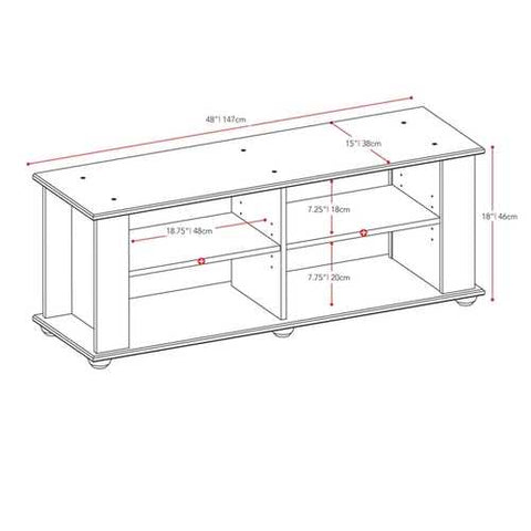 Image of Contemporary Black TV Stand - Fits up to 54-inch TVs