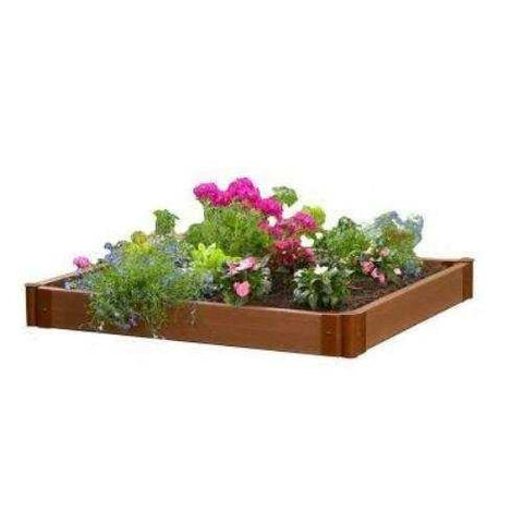 Image of 4 x 4 Foot Outdoor Raised Garden Bed Planter