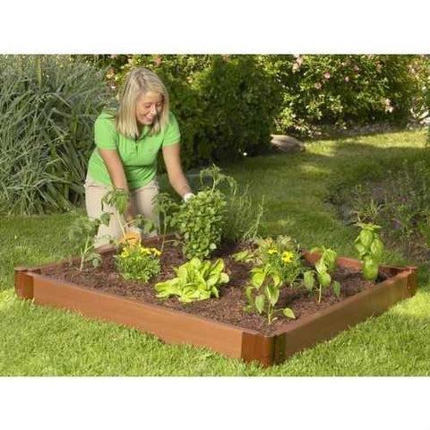 Image of 4 x 4 Foot Outdoor Raised Garden Bed Planter