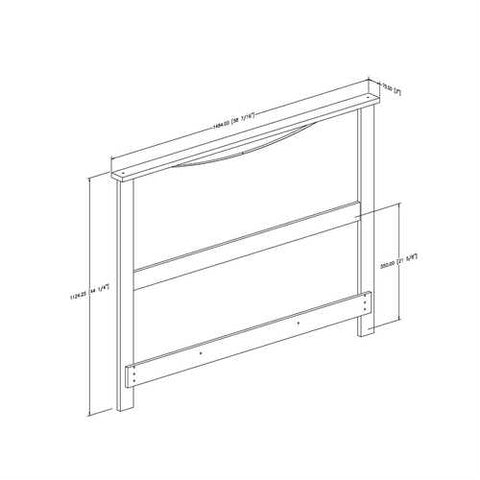 Image of Full size European style Headboard in Natural Maple Finish