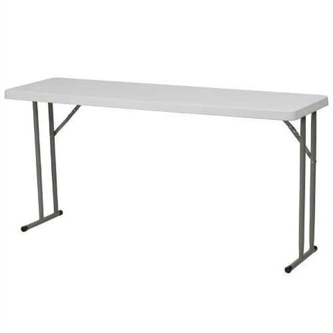 Image of White Top Commercial Grade 60-inch Folding Table - Holds up to 330 lbs