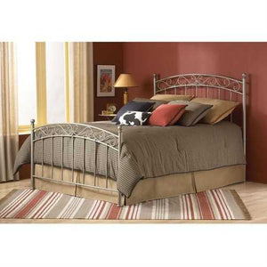 Full size Metal Bed with Gentle Arch Headboard and Footboard