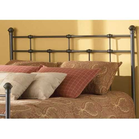 Image of Twin size Classic Design Metal Headboard in Hammered Brown Finish