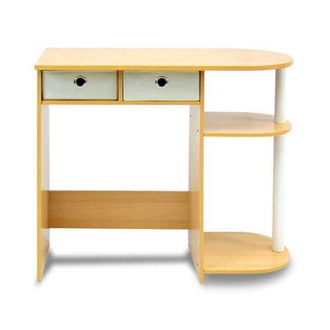 Image of Home Office Laptop Computer Desk Table in Beech Ivory