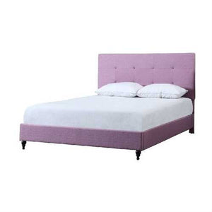 Full size Purple Linen Upholstered Platform Bed with Headboard