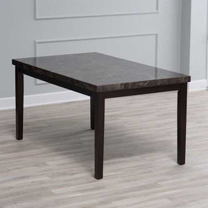 Contemporary 60 x 36 inch Dining Table With Faux Marble Top