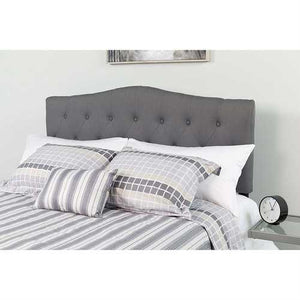 Twin size Dark Grey Upholstered Button Tufted Headboard