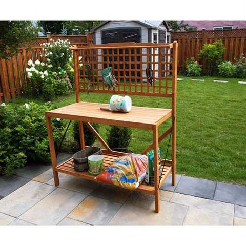 Image of Foldable Potting Bench Home Garden Planting Station