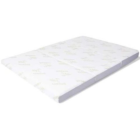 Image of Full size 6-inch Thick Folding Memory Foam Mattress with Washable Cover