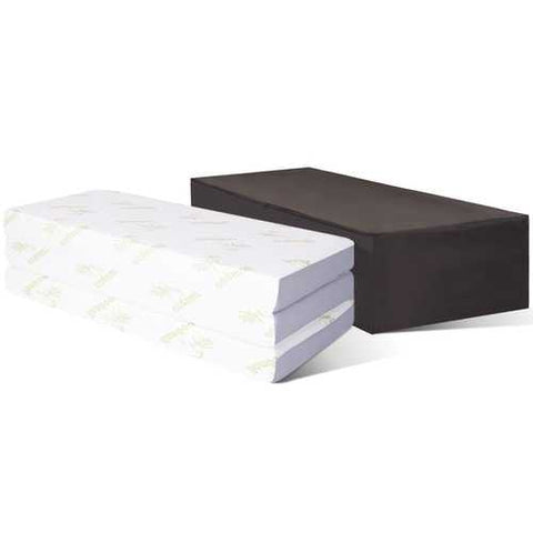 Image of Full size 6-inch Thick Folding Memory Foam Mattress with Washable Cover