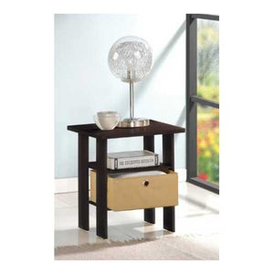 Espresso End Table Nightstand for Bedroom or Living Room