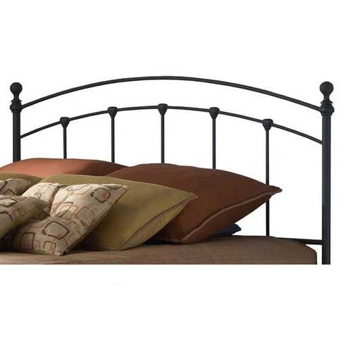 Image of Full size Matte Black Metal Headboard