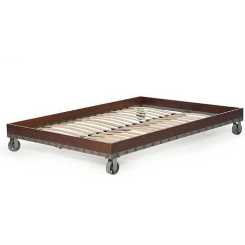 Image of Full size Heavy Duty Industrial Platform Bed Frame on Casters