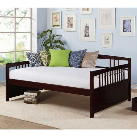 Image of Full size Contemporary Daybed in Espresso Wood Finish