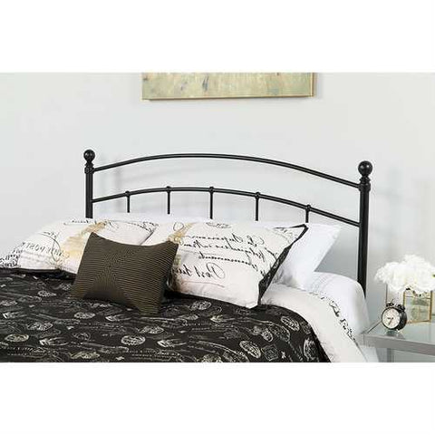 Image of King size Contemporary Classic Headboard in Black Metal Finish