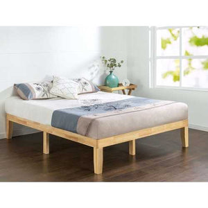 Full size Solid Wood Platform Bed Frame in Natural Finish