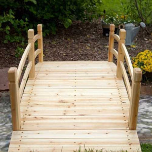 Classic 6-Ft Garden Bridge in Unfinished Fir Wood