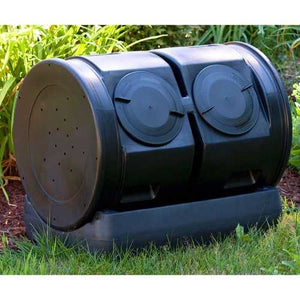 Duel Lid 7-Cubic ft. Composting Bin Tumbler with Compost Tea Collector