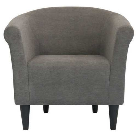 Image of Graphite Grey Modern Classic Upholstered Accent Arm Chair Club Chair