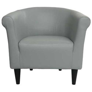 Gray Faux Leather Upholstered Accent Chair Club Chair - Made in USA