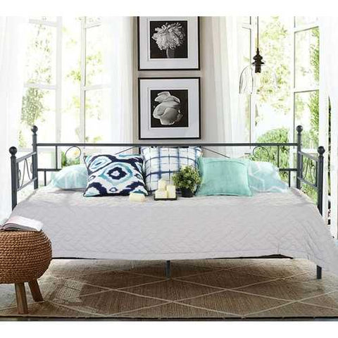 Image of Twin Classic Metal Daybed Frame in Black