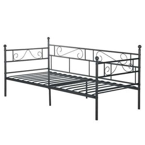 Twin Classic Metal Daybed Frame in Black