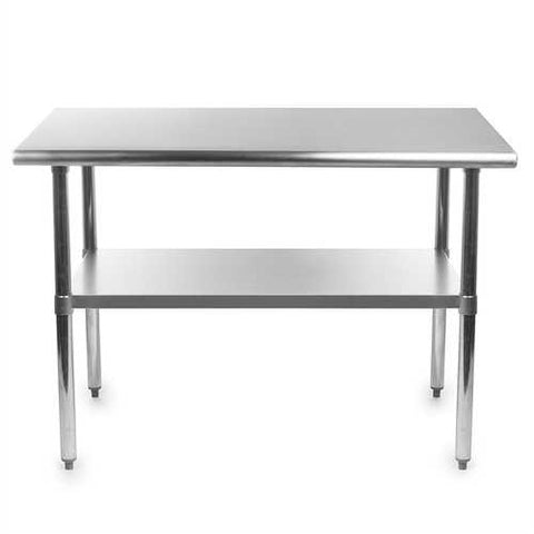 Image of Heavy Duty Stainless Steel 48 x 30 inch Kitchen Restaurant Prep Work Table