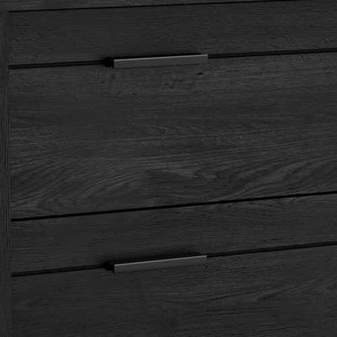 Image of Modern Bedroom Nightstand in Grey Black Wood Finish