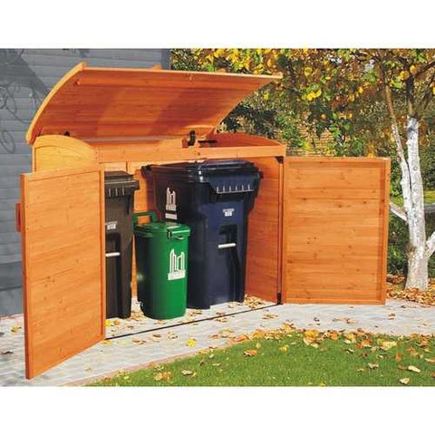 Image of Outdoor 34-inch x 62-inch Wooden Storage Shed with Lockable Doors