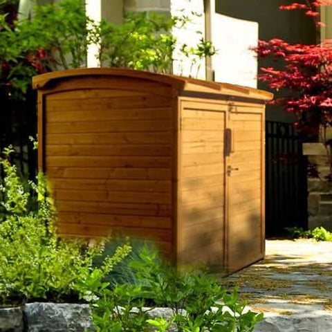 Image of Outdoor 34-inch x 62-inch Wooden Storage Shed with Lockable Doors