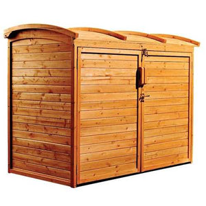 Outdoor 34-inch x 62-inch Wooden Storage Shed with Lockable Doors