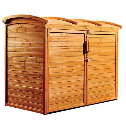 Image of Outdoor 34-inch x 62-inch Wooden Storage Shed with Lockable Doors