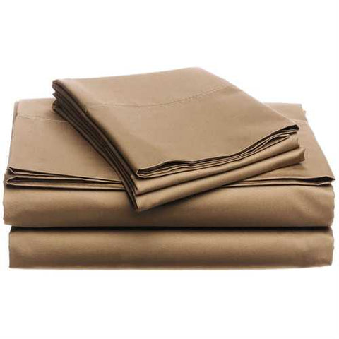 Image of CAL King 400-TC Egyptian Cotton Sheet Set in Chestnut Brown