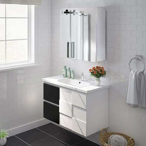 Image of Modern 24-inch Wall Mounted Bathroom Medicine Cabinet with Mirror